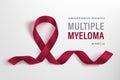 Multiple Myeloma Awareness banner. Healthcare vector design