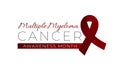 Multiple Myeloma Cancer Awareness Month Isolated Logo Icon Sign