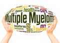 Multiple myeloma word hand sphere cloud concept Royalty Free Stock Photo