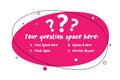 multiple option quiz banner to ask question for lottery game