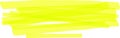 Multiple overlapping strokes of a bright yellow highlighter create a vibrant, textured background, perfect for adding a