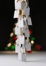 Multiple Paper Tags With Festive Bokeh Royalty Free Stock Photo