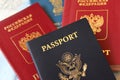 Multiple passports Royalty Free Stock Photo