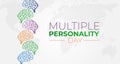 Multiple Personality Day Background Illustration Banner Royalty Free Stock Photo