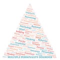Multiple Personality Disorder typography word cloud create with the text only. Royalty Free Stock Photo