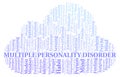 Multiple Personality Disorder typography word cloud create with the text only. Royalty Free Stock Photo