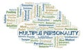 Multiple Personality typography word cloud create with the text only. Royalty Free Stock Photo