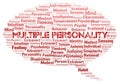 Multiple Personality typography word cloud create with the text only. Royalty Free Stock Photo