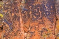 Multiple Petroglyphs on a Rock Royalty Free Stock Photo