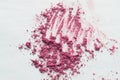 Multiple pink powder for the face, eyeshadow on white background, Decorative cosmetics for makeup Royalty Free Stock Photo