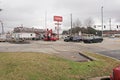 Multiple police cars performing a traffic stop in Dekalb County on Memorial drive