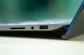 Multiple ports on a laptop. side view