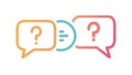 Multiple Question Mark Bubbles, Inquiry FAQ Problem Solving, vector design Generative AI Royalty Free Stock Photo