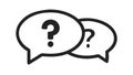 Multiple Questions Chat Bubbles Icon for Support, vector design Generative AI Royalty Free Stock Photo