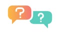Multiple Questions Speech Bubbles Vector Icon, vector design Generative AI Royalty Free Stock Photo