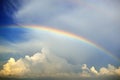 Multiple rainbow in skies