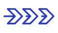 Multiple Right Arrows Direction Progress Indicator Icon, vector design Generative AI Royalty Free Stock Photo