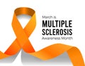 Multiple Sclerosis Awareness Month. Vector illustration on white