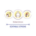 Multiple sclerosis concept icon Royalty Free Stock Photo