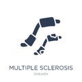 Multiple sclerosis icon. Trendy flat vector Multiple sclerosis i