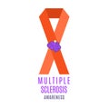 Multiple sclerosis ribbon with needle pin