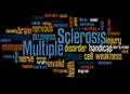 Multiple Sclerosis word cloud concept 3 Royalty Free Stock Photo
