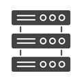 Multiple Servers icon vector image. Royalty Free Stock Photo