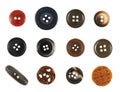 Multiple sew-through buttons isolated Royalty Free Stock Photo