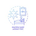 Multiple sleep latency test blue gradient concept icon Royalty Free Stock Photo