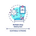 Multiple sleep latency test concept icon Royalty Free Stock Photo