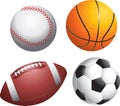 Multiple Sports Balls Royalty Free Stock Photo