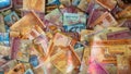 Multiple Srilankan notes in a glass box Royalty Free Stock Photo