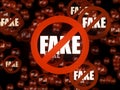 Multiple Stop Fake News symbols. Debunking false, unverified and fabricated news spreading in the internet and social media