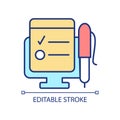Multiple tasks scheduling RGB color icon Royalty Free Stock Photo