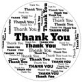 multiple text of thank you in wordcloud