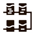 Multiple Tier System Water Treatment glyph icon