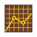 Multiple Trend Chart icon vector image. Royalty Free Stock Photo