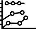 Multiple Trend Chart Vector Icon Royalty Free Stock Photo