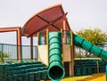 Multiple Tube Slides At Kids Park