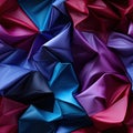 Multiple twisted silk scarves in low poly metallic texture (tiled)