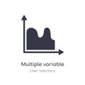 multiple variable continuous chart outline icon. isolated line vector illustration from user interface collection. editable thin Royalty Free Stock Photo