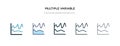 Multiple variable lines icon in different style vector illustration. two colored and black multiple variable lines vector icons