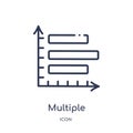 multiple variable vertical bars icon from user interface outline collection. Thin line multiple variable vertical bars icon