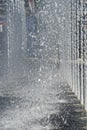 Multiple vertical water spouts Royalty Free Stock Photo