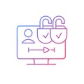 Multiple viewer profiles gradient linear vector icon Royalty Free Stock Photo