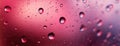 Multiple Water Drops Macro Reflection, Pink Purple Bokeh Concept Royalty Free Stock Photo