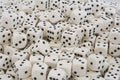 Multiple White dice with Black spots Royalty Free Stock Photo