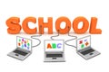 Multiple Wired to School Royalty Free Stock Photo