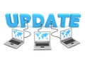 Multiple Wired to Update Royalty Free Stock Photo