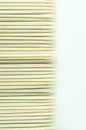 Multiple wooden bamboo skewers laying Royalty Free Stock Photo